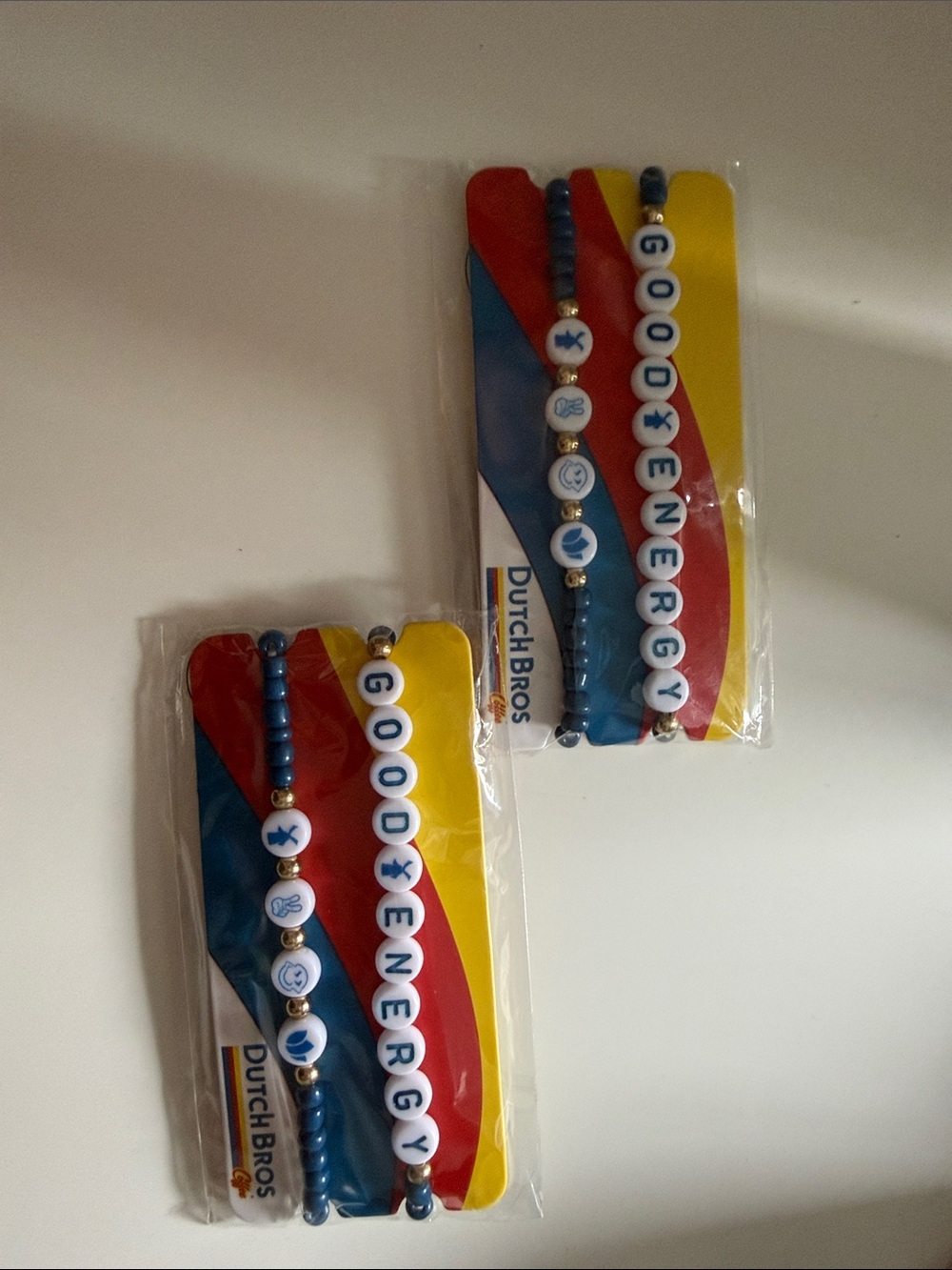 Dutch Bros Blue 'Good Energy' Beaded Bracelet Pack (sold separately)